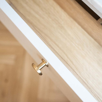Cabinet Knob Uno - Brushed Untreated Brass