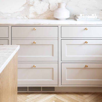 Cabinet Knob Uno - Brushed Untreated Brass