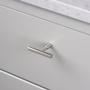 Cabinet Knob T Spira - Nickel plated