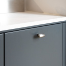 Cabinet Knob T Oliver - Stainless Steel Look