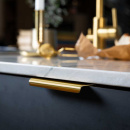 Edge Pull Handle Lip - 40mm - Polished Copper