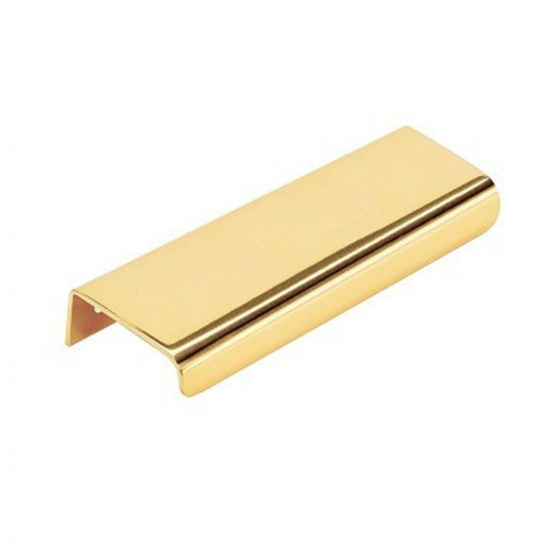 Edge Pull Handle Lip - 120mm - Polished Brass