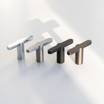 Cabinet Knob T Flow - Burnished Brass