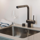 Kitchen Mixer Tap Venedig - Pull-Out Spout - Silgranit Anthracite