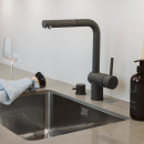 Kitchen Mixer Tap Venedig - Pull-Out Spout - Silgranit Rockgrey