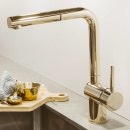 Kitchen Mixer Tap Venedig - Pull-Out Spout - Light Brass