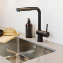 Kitchen Mixer Tap Venedig - Pull-Out Spout - Matte Black