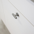 Cabinet Knob T Riff - Stainless Steel Look