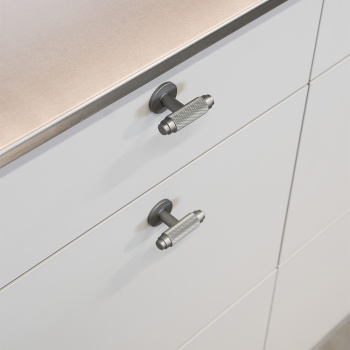 Cabinet Knob T Riff - Stainless Steel Look