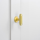 Cabinet Knob T Riff - Matte Brass