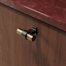 Cabinet Knob T Bond - Antique Brown/Brushed brass