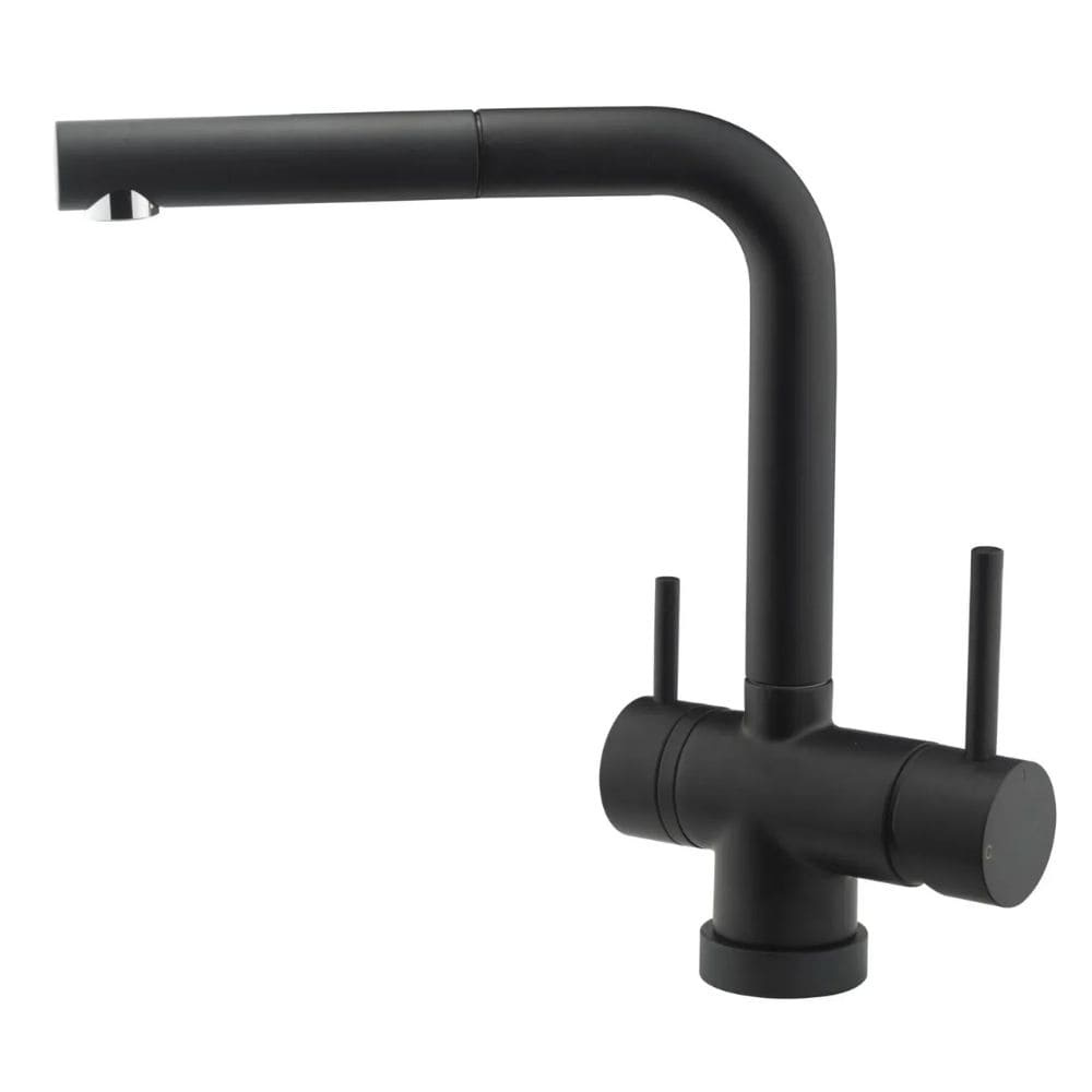 Kitchen Mixer Tap London - Pull-Out Spout - Matte Black