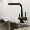 Kitchen Mixer Tap London - Pull-Out Spout - Matte Black
