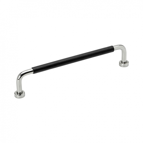 Handle Lounge - 160mm - Chrome/Black Leather