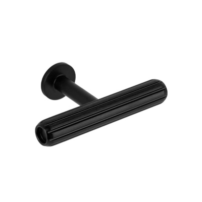 Cabinet Knob T Rille Mini - Brushed Black in the group Cabinet Knobs / Show all cabinet knobs / T-Knobs at Beslag Online (372997-11)