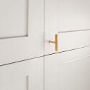 Cabinet Knob T Rille Mini - Brushed Brass