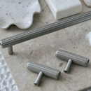 Knob T Rille - Stainless Steel Look