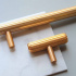 Knob T Rille - Brushed Brass