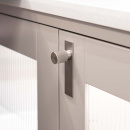 Cabinet Knob Arpa/Back Plate - Stainless Steel Look
