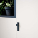 Cabinet Knob T Arpa/Back Plate - Brushed Black