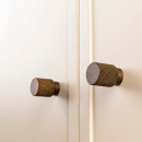 Cabinet Knob Arpa/Back Plate - Antique Brass