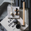 Cabinet Knob T Crossing - Oak/Black