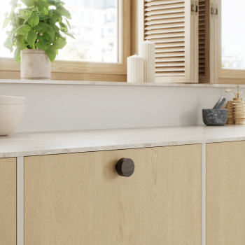 Cabinet Knob Row - 40mm - Dark Stained Oak