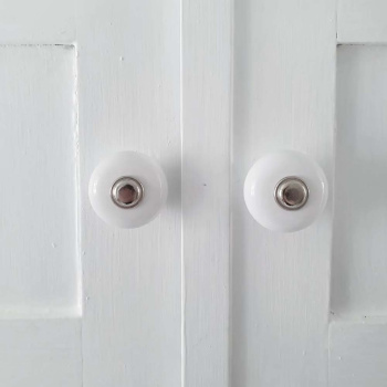 Knob 409 - 32mm - Nickel-plated/Porcelain