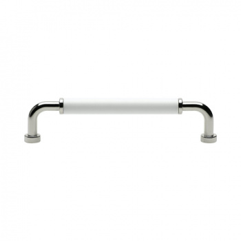 Handle Brohult M - 128mm - Nickel plated/White