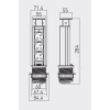Power Column 60mm 3pcs 230V EU Socket – Silver