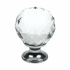 Cabinet Knob Diamond - Glass/Chrome