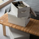 Storage box with lid - Beige