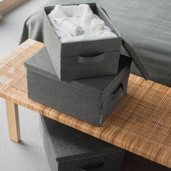 Storage box with lid - Gray