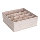 Storage box with 16-compartments - Beige