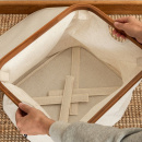 Storage Basket With Lid - Sand