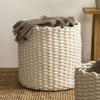 Round Basket - Off-white