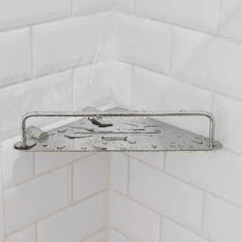 Corner Shelf Match - Polished Chrome