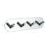 Towel Hook Base 100 4-Hook - Chrome Four self-adhesive hooks for the bathroom