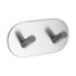 Towel Hook Base 100 2-Hook - Brushed Stainless Steel Finish Base 100, self-adhesive hook to the bathroom