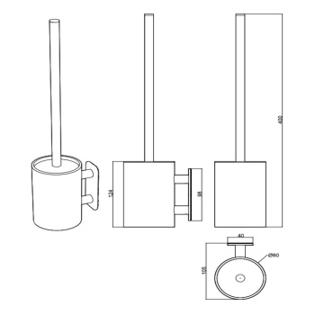 Bathroom Kit Base 200 - Brushed Stainless Steel Finish