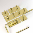 Towel Hook Base 200 4-Hook - Polished Brass