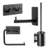 Bathroom Kit Base 200 - Matte Black Bathroom Kit Base 200 in matte black from Beslag Design