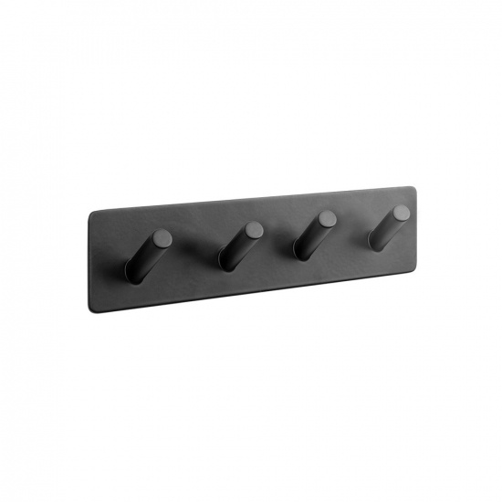 Towel Hook Base 200 4-Hook - Matte Black