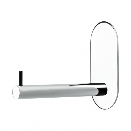 Spare roll holder in polished chrome
