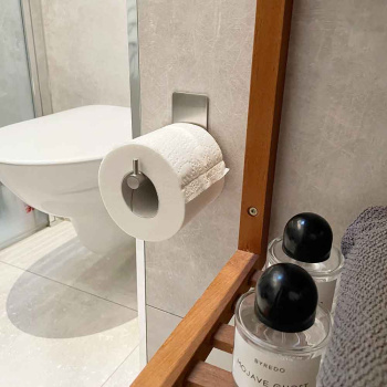 Base 200 Spare Paper Holder - Brushed Stainless Steel
