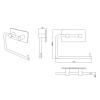 Base 200 Toilet Roll Holder - Brushed Stainless Steel