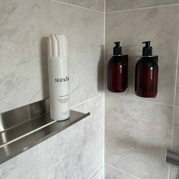 Shower Shelf Base - Brushed Stainless Steel