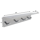Bathroom hook rack with shelf Base - Chrome