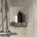Shower Shelf Base - 300mm - Brushed Stainless Steel