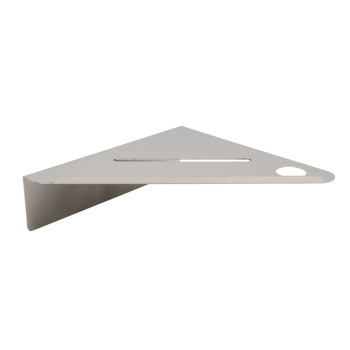 Shower Shelf Corner Base - Brushed Stainless Steel